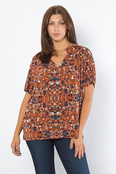 PT11574 WRINKLE FREE SHORT SLEEVE TOP